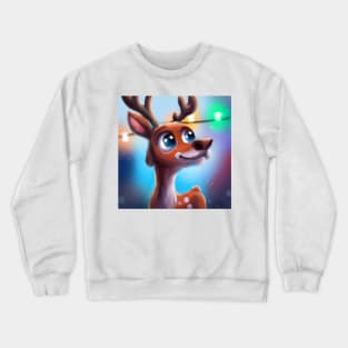 Cute Raindeer Drawing Crewneck Sweatshirt